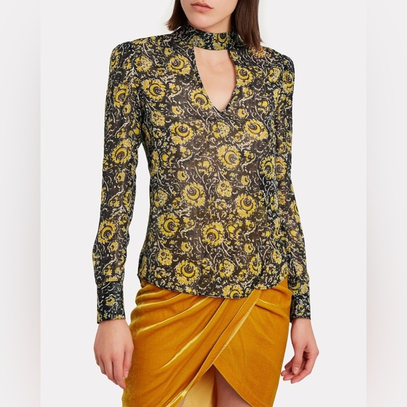 veronica beard 🐝 wade metallic top - Picture 1 of 11